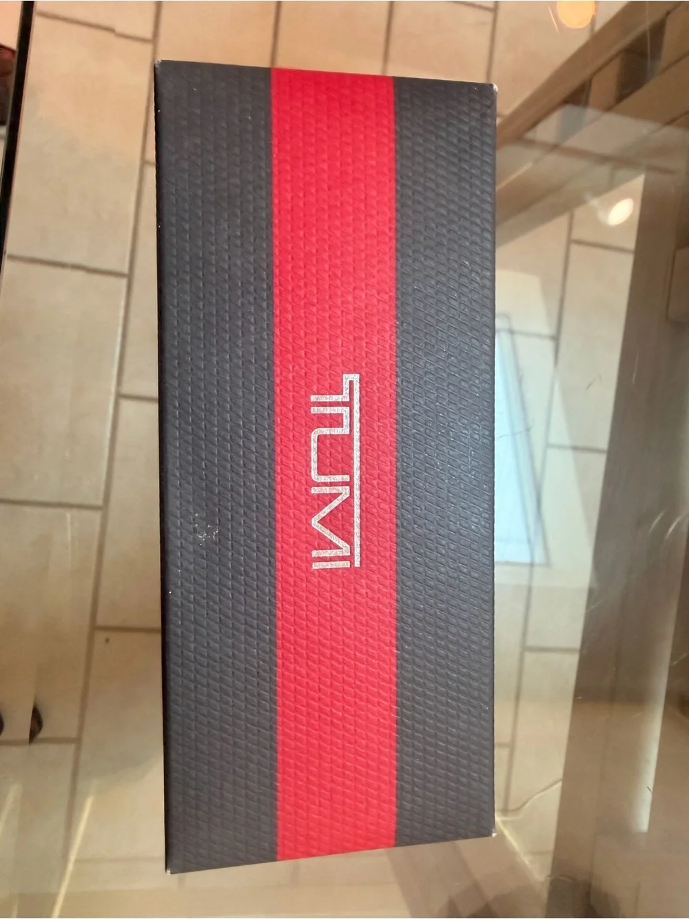 Tumi Brown Webbing Strap with Gunmetal Carabiner